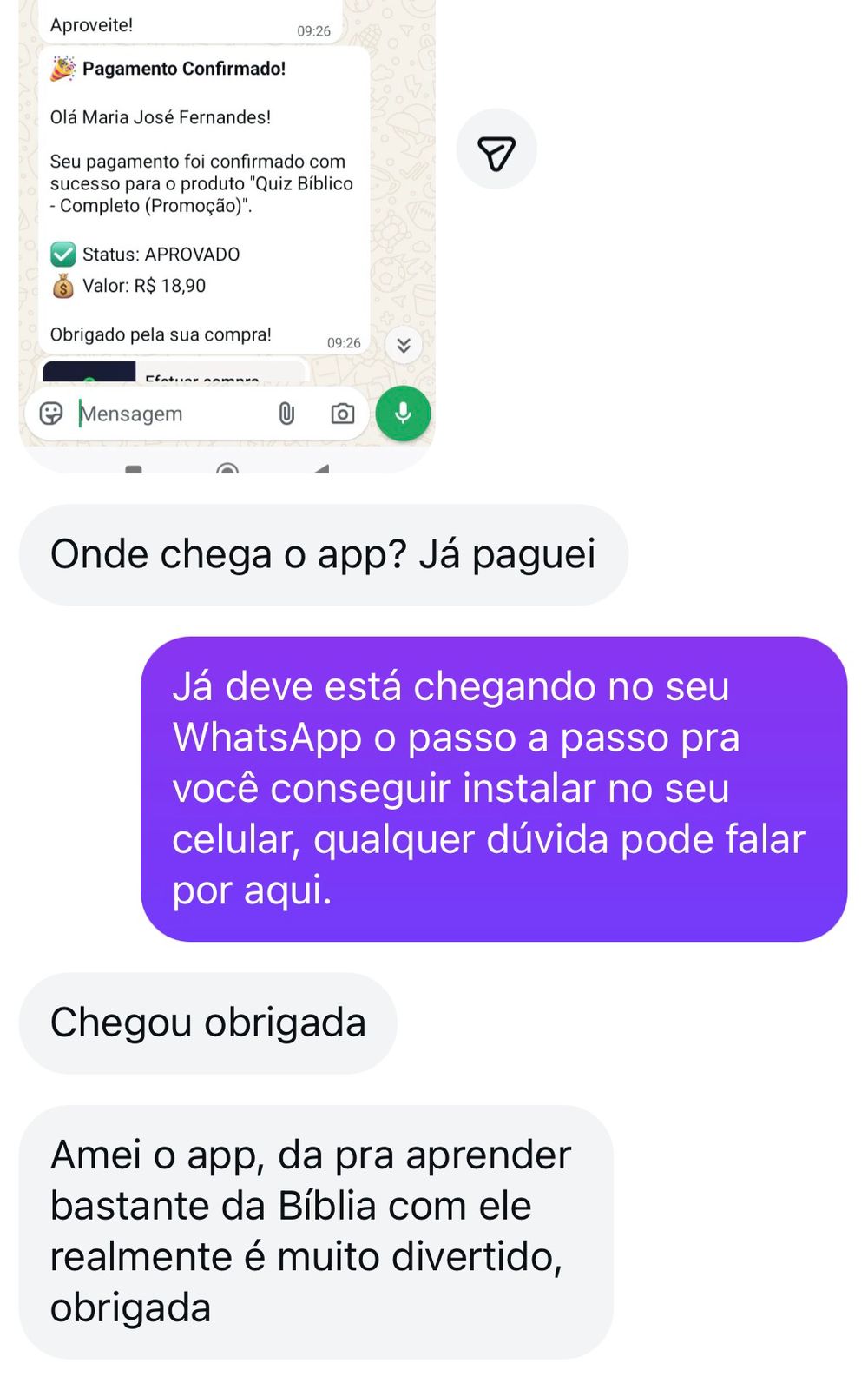 Depoimento em imagem 1
